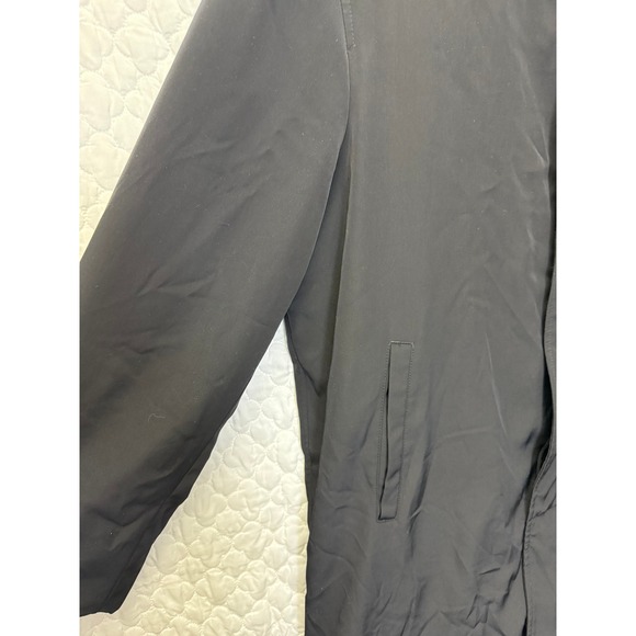 Calvin Klein Men's Black Overcoat Trench Raincoat Size 40R |‎ Classic Outerwear - Picture 7 of 9